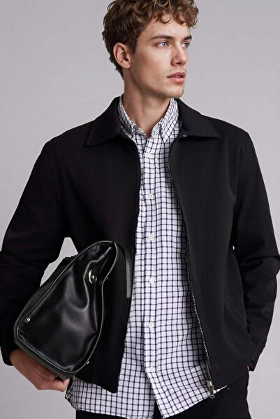 DeFacto Regular Fit Polo Collar Lined Zippered Coat H4724Ax26Sp