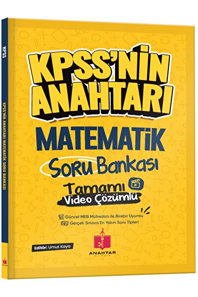 Anahtar Kitap 2026 Kpss'nin Anahtarı Matematik Tamamı Video Çözümlü Soru Bankası