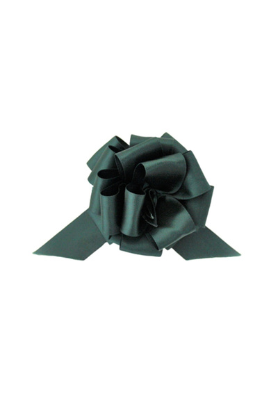 BRIZZOLARI Dark green self-forming satin bow