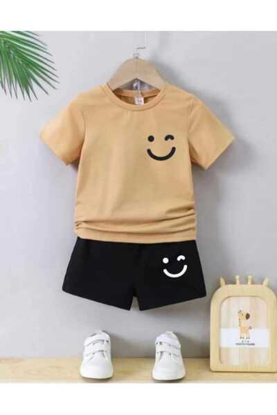 Nice Clothes ΚΑΛΟΚΑΙΡΙΝΟ ΠΑΙΔΙΚΟ ΜΠΛΟΥΖΑΚΙ ΚΑΙ ΣΟΡΤΣ UNISEX (ΜΕ ΣΧΕΔΙΟ SMILEY)