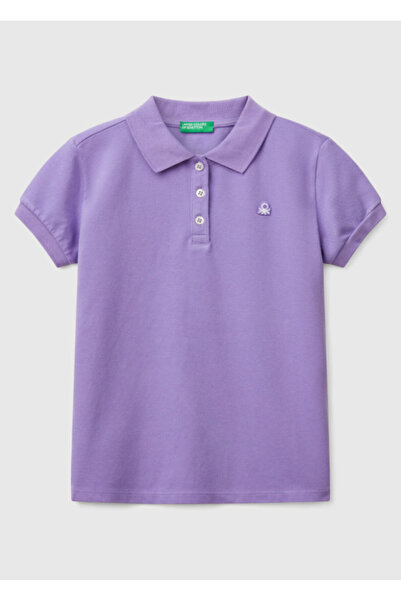 Benetton 3WG9C300O Κοριτσίστικο μπλουζάκι λιλά