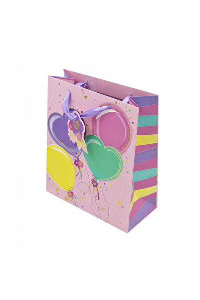 Eurowrap Χάρτινη Τσάντα Δώρου με Μπαλόνια Παστέλ
