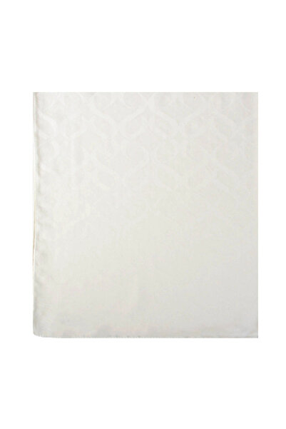 şehri şal Chain Pattern Jacquard Shawl Off-White