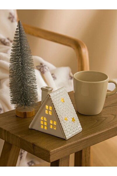 LC Waikiki LCW HOME Yılbaşı Beyaz Ev Görünümlü Dekoratif Işık Led 10 Cm