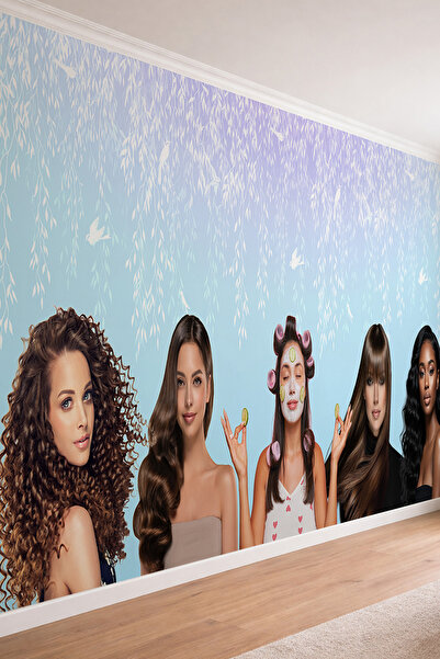 dreamwall Modern Saç Modelleri ve Cilt Bakımı Yapan Kadın Figürlü Kuaför Tema...