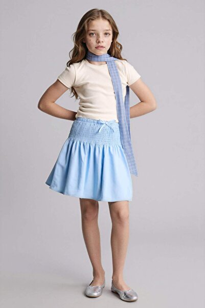 DeFacto Φούστα με λινό εμφάνιση για κορίτσια H3771A826SP