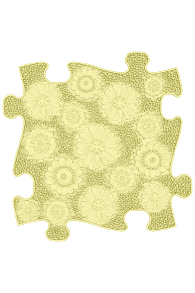 Meadow Soft Single Mat |Pastel Yellow Color · 29,80x29,80 cm · Orthopedic & Sensory Play and Activity Mat