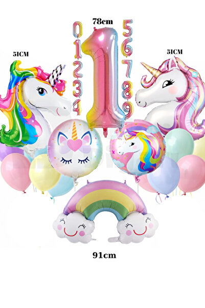 BALON DİYARI Σετ Μπαλόνια Γενεθλίων Unicorn για Όλες τις Ηλικίες – Διακοσμητι...