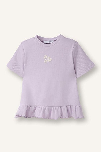 DeFacto Floral Ribbed Camisole T-Shirt Baby Girl H2998A526Sm