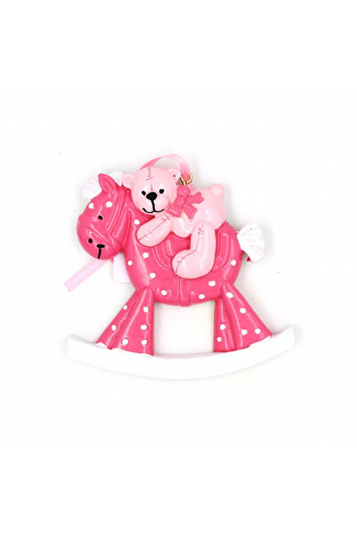 Gift Design Διακοσμητικός μαγνήτης - Ροζ αρκουδάκι σε κούνια, ροζ κουνιστό αλ...