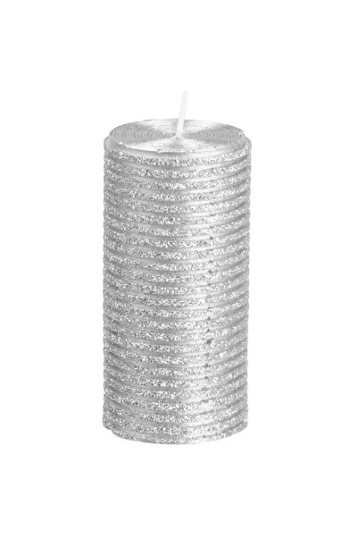 Magic Home Decorative candle with glitter, MagicHome Christmas 5x9.5 cm