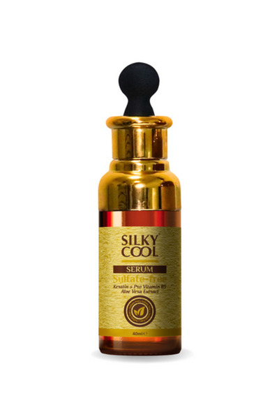 Silky Cool سيروم للشعر خالٍ من الكبريتات - يحتوي على الكيراتين وفيتامين ب5 وا...