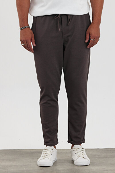 MADZEYMODA New Season Men's Boyfriend Fit Jacquard Double Leg Lycra Jogger Pa...