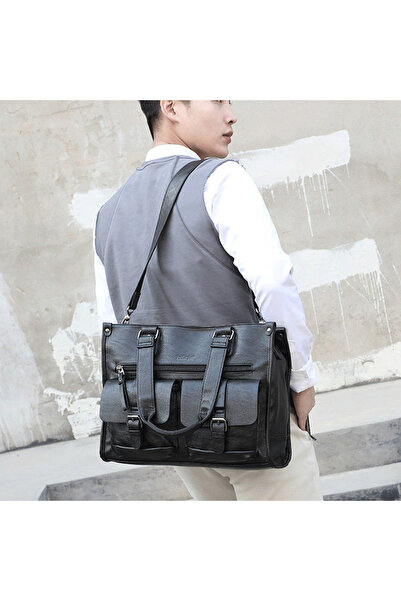 PriStyle Business Bag for Men, Premium Leather, Waterproof, Multifunctional