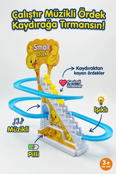 Shoplandu Pilli Işıklı Dön Dolaş Ördek Oyunu Merdivenden Çıkıp Kaydıraktan Ka...