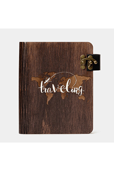 I WOOD BE Album foto de călătorie, Copertă din lemn, Personalizabil, Pictat m...