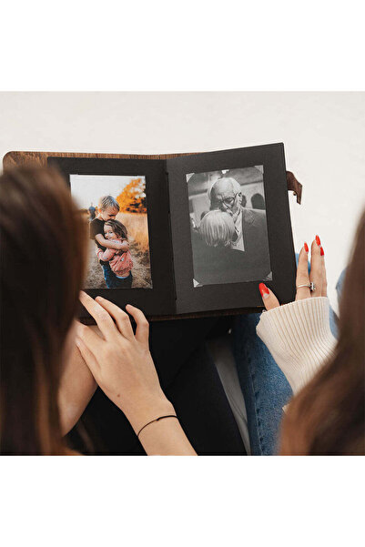I WOOD BE Album foto tradițional romanesc, din lemn pictat manual, gravură, personalizat, nuntă, 144 de fotografii