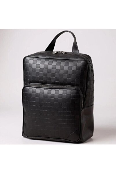 Fajr AlYaqin Checkered Leather Backpack
