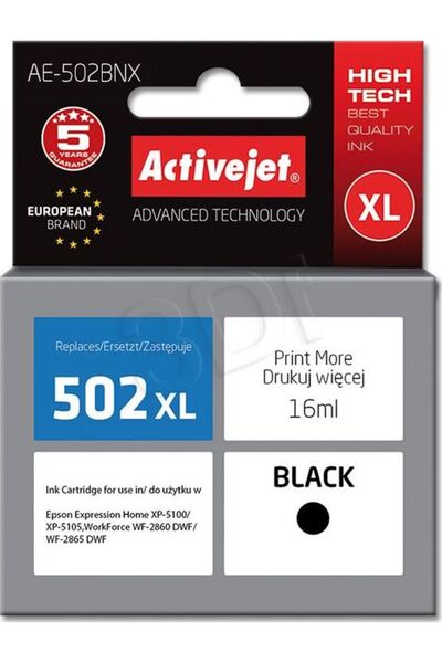 Other Activejet AE-502BNX ink cartridge (replacement for Epson 502XL W14010; ...