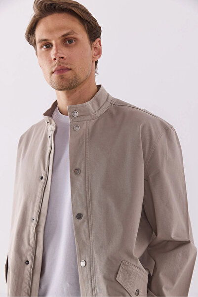 VENA Erkek Joey Regular Fit Gabardin Ceket - Taş