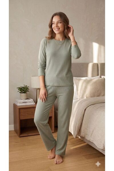 trendlina Σετ Πιτζάμες Εποχιακής Χρήσης με Λύκρα και Καμιζόλα