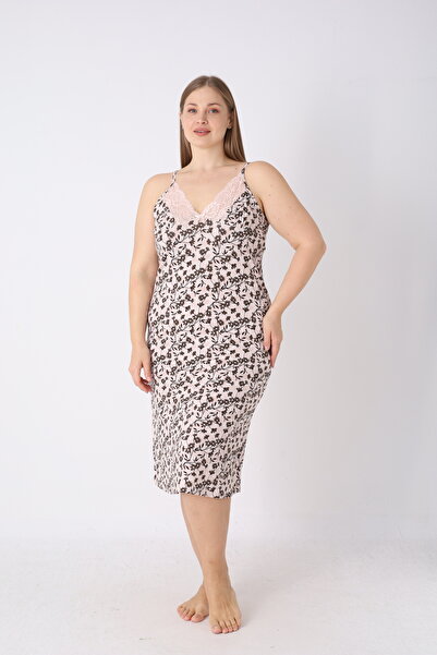 JENİKA Φόρεμα σπιτιού και νυχτικό με λουράκια, με μοντέρνο σχέδιο, από βισκόζ...