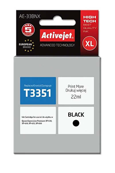 Other Activejet AE-33BNX ink cartridge black for Epson printer (replacement f...