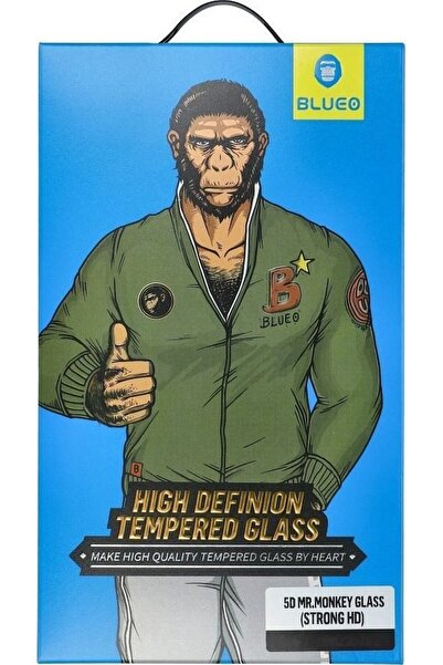 BLUEO Sticlă securizată 5D Mr. Monkey Glass - Apple iPhone 14 Pro Max Negru (...