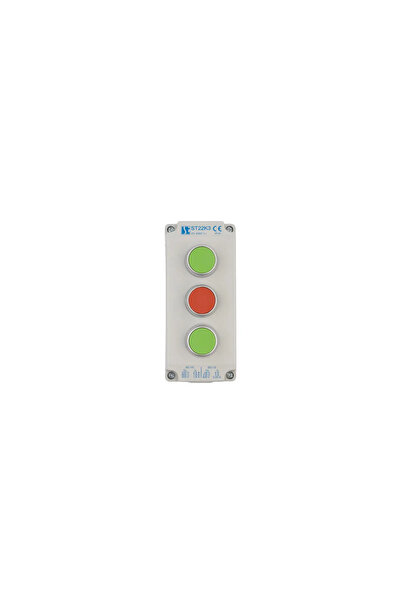 Other Casetă de control cu 3 orificii, cu butoane verde/roșu/verde, IP65 ST22...