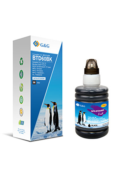 G&G ink cartridge compatible ink/ink cartridge with BTD60BK, NPR-BTD60BK, bla...