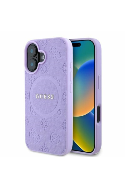 Guess GUHMP16SPSAPSMEU iPhone 16 6.1 " mov/carmesol carcasă rigidă Saffiano P...