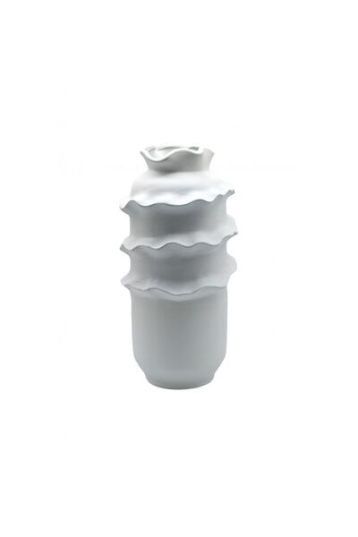 Danube Home Mirabella Ceramic Vase 17.5X17.5X33.5 cm -White