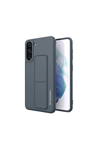 WOZINSKY Husă din silicon cu suport pentru Samsung Galaxy S21+ 5G, Albastru m...