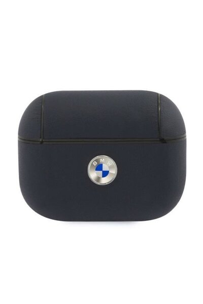 BMW BMAPSSLNA Apple AirPods Pro navy Geniune Leather Silver Logo