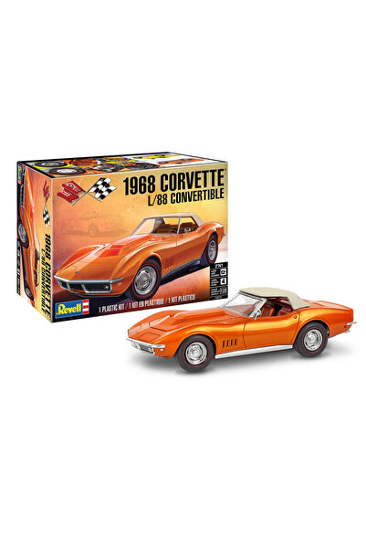 REVELL Maket Model Kit Araba ’68 Corvette L/88 Convertible İkisi Bir Arada 14572