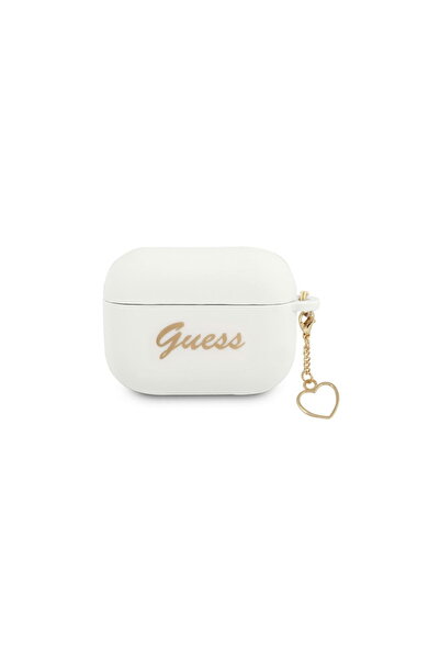 Guess GUAPLSCHSH Apple AirPods Pro white Silicone Charm Heart Collection