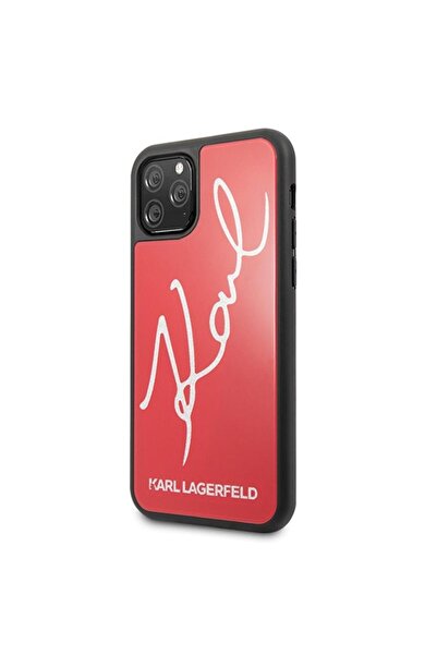 Karl Lagerfeld Husa KLHCN65DLKSRE iPhone 11 Pro Max carcasă rigidă roșie cu s...