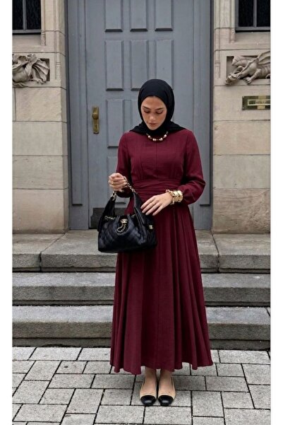 Gülmude Flexible Crepe Fabric Stylish Special Occasion Hijab Dress