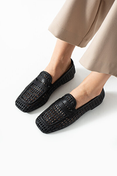 dericia shoes حذاء باليه نسائي من الجلد الطبيعي باللون الأحمر القرمزي، أسود ا...