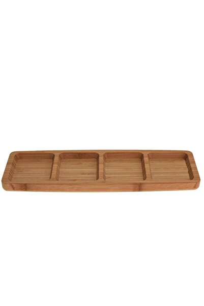 Excellent Houseware Δίσκος σερβιρίσματος, Μπαμπού, 33x10x1.8 εκ., Καφέ