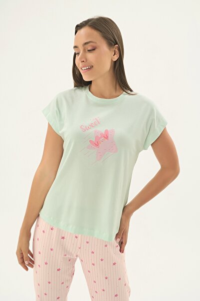 Sevim 17540 Women's Printed Pajama Set