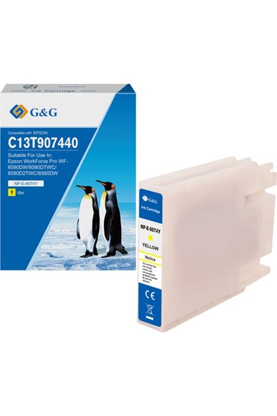 G&G ink cartridge compatible ink cartridge with C13T907440, NP-E-9074Y, yellow