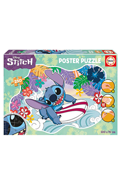 EDUCA Çocuk Puzzle 250 Parça Stitch Poster Yapboz 19963