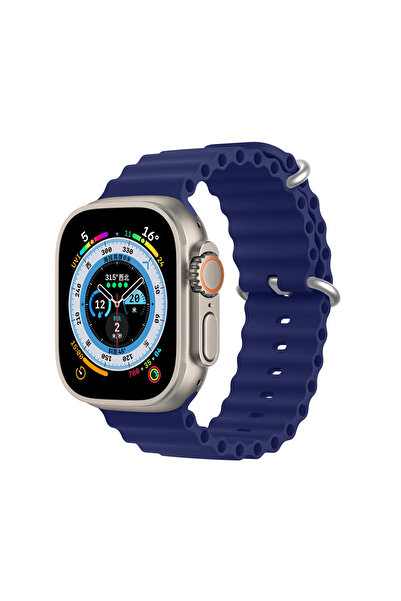 Dux Ducis Curea Ocean Wave din silicon pentru Apple Watch 42 / 44 / 45 mm Alb...
