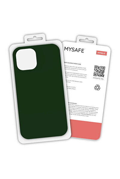 Other MYSAFE Husă de silicon pentru iPhone 13 Pro Max, verde închis, tip cutie