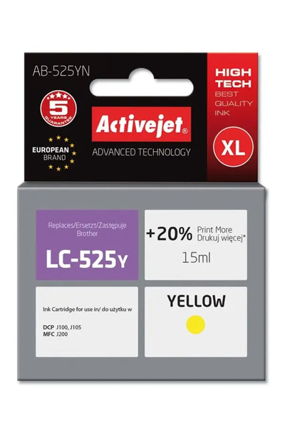 Other ACTIVEJET BROTHER INK LC525Y YELLOW AB-525YN