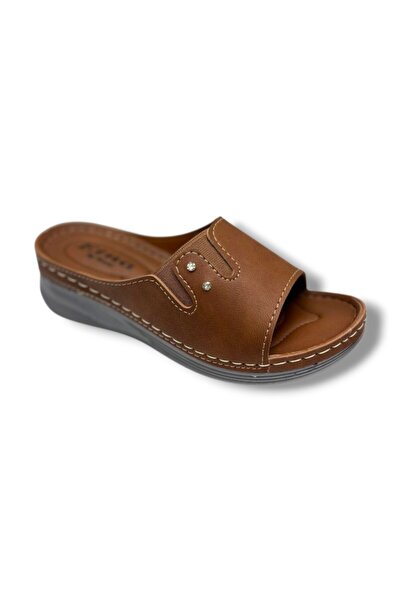 Royal Etna 730-26 Δερμάτινες 2-πέτρες Ανατομικές Γυναικείες Παντόφλες με Σόλα...