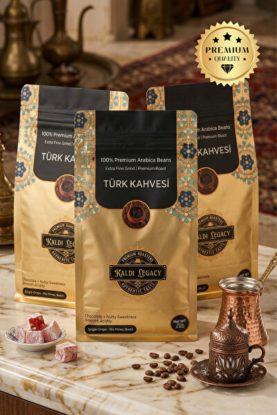 Kaldi Legacy Classic Türk Kahvesi Avantaj Paketi - 3'lü Stok Seti (3 x 250 gr)