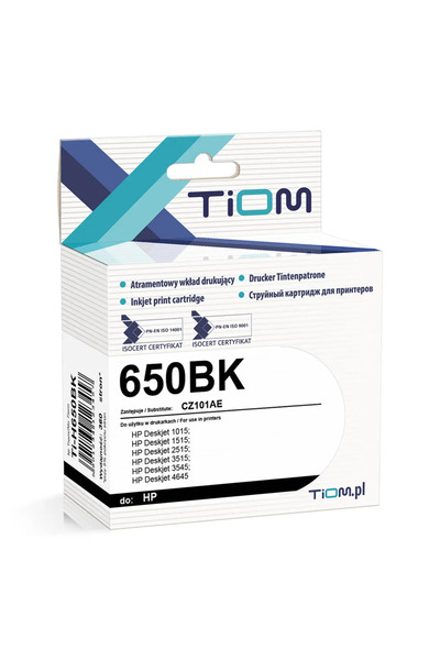 Other Cartuș de cerneală Tiom pentru HP 650BK |   CZ101AE |   14ml |   negru