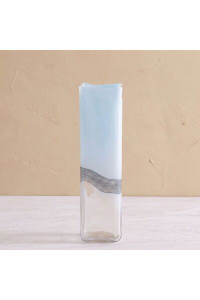 Danube Home New In Mirabella Glass Vase 15.5X8.5X31 cm -Blue